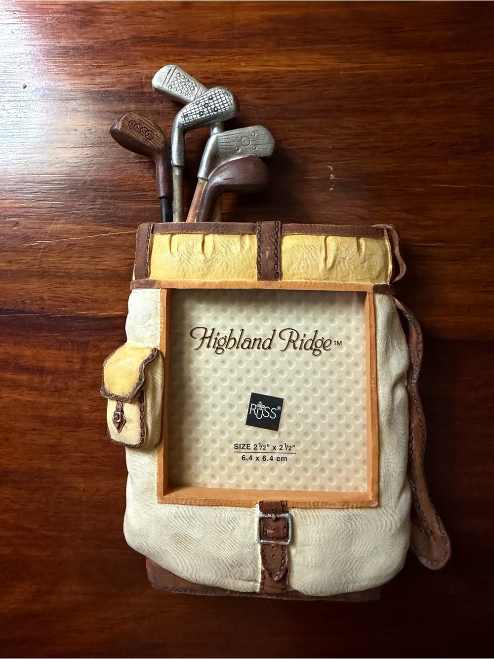 Highland Ridge Cream & Brown Men's Messenger Bag Photo Frame Accessory